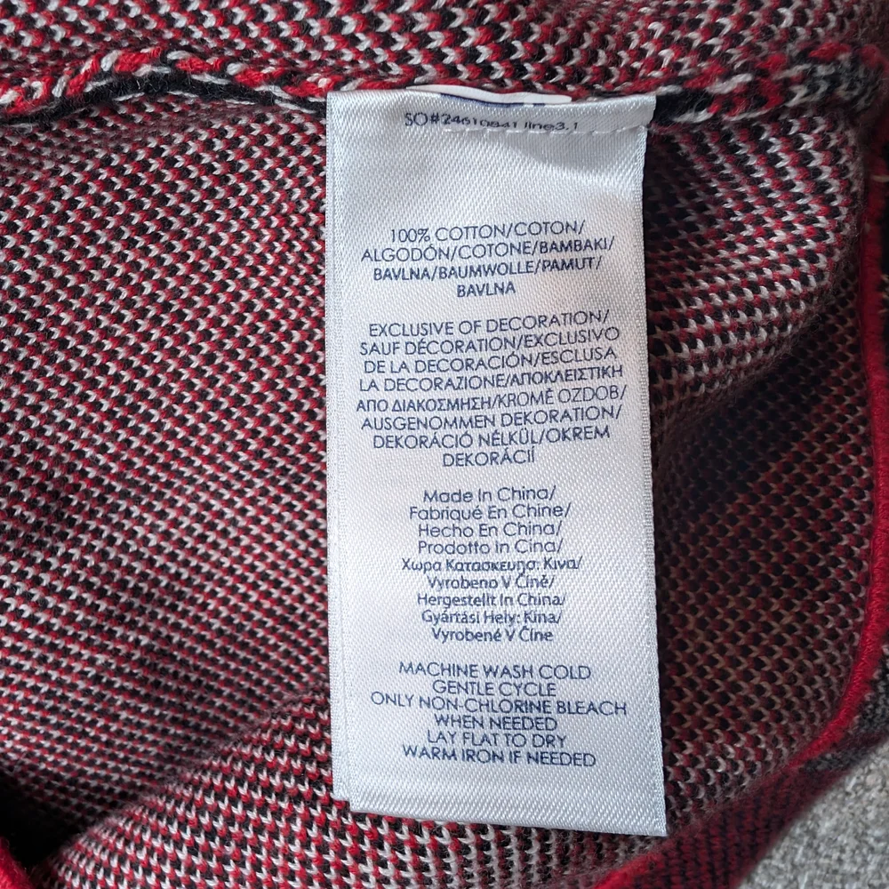 Pre-owned Chaps Red Plaid Sleeveless Vest - Picture 8 of 9